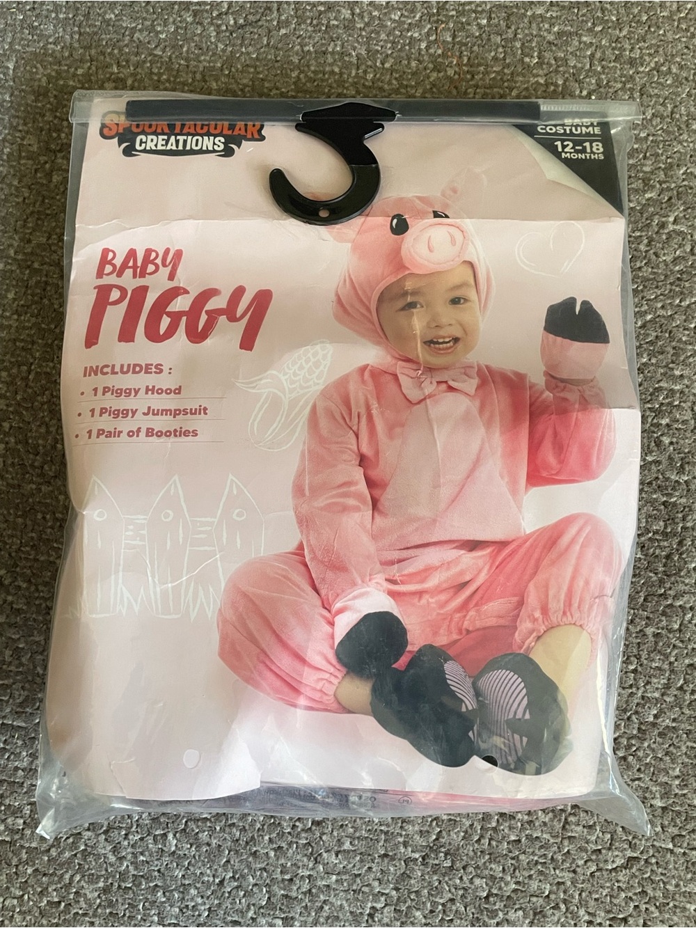 Baby Piggy Pink Costume (12-18 Months)